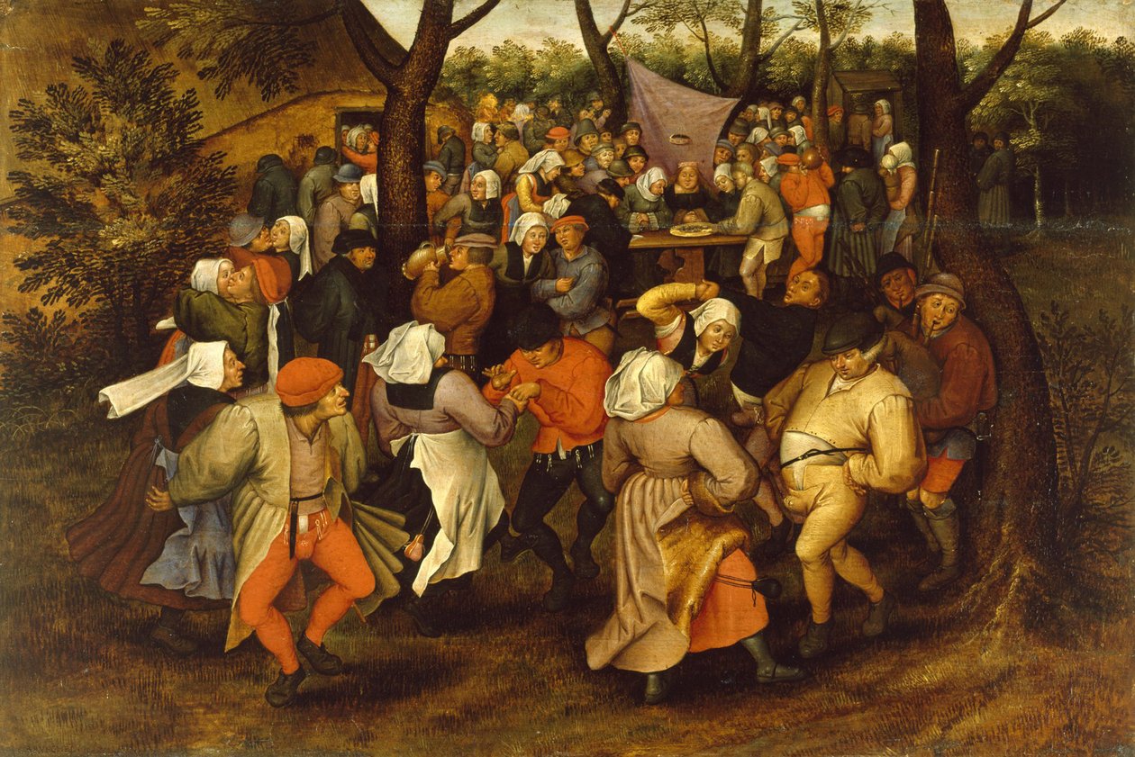 Bondbröllopsdans, 1607 av Pieter Brueghel the Younger