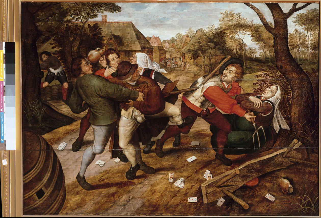 Bönder kämpar (målning av Pieter the Younger Brueghel