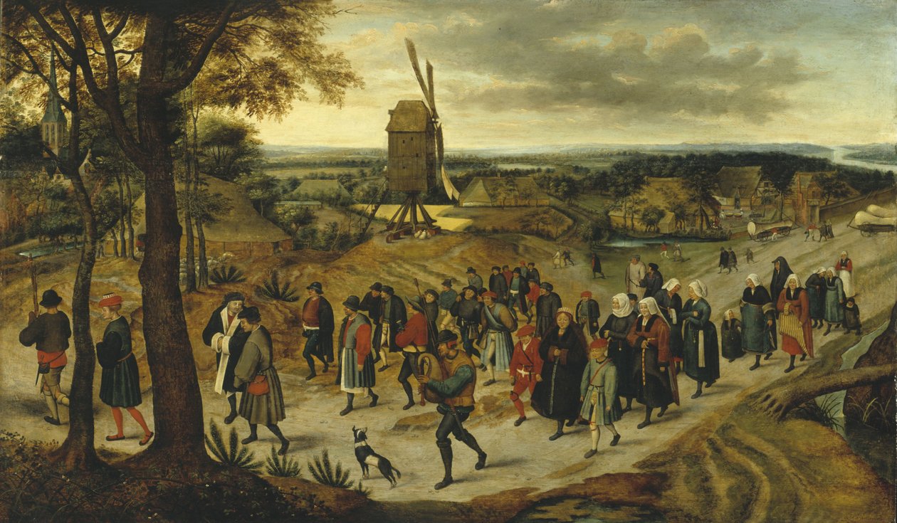 Bröllopsprocessionen av Pieter the Younger Brueghel