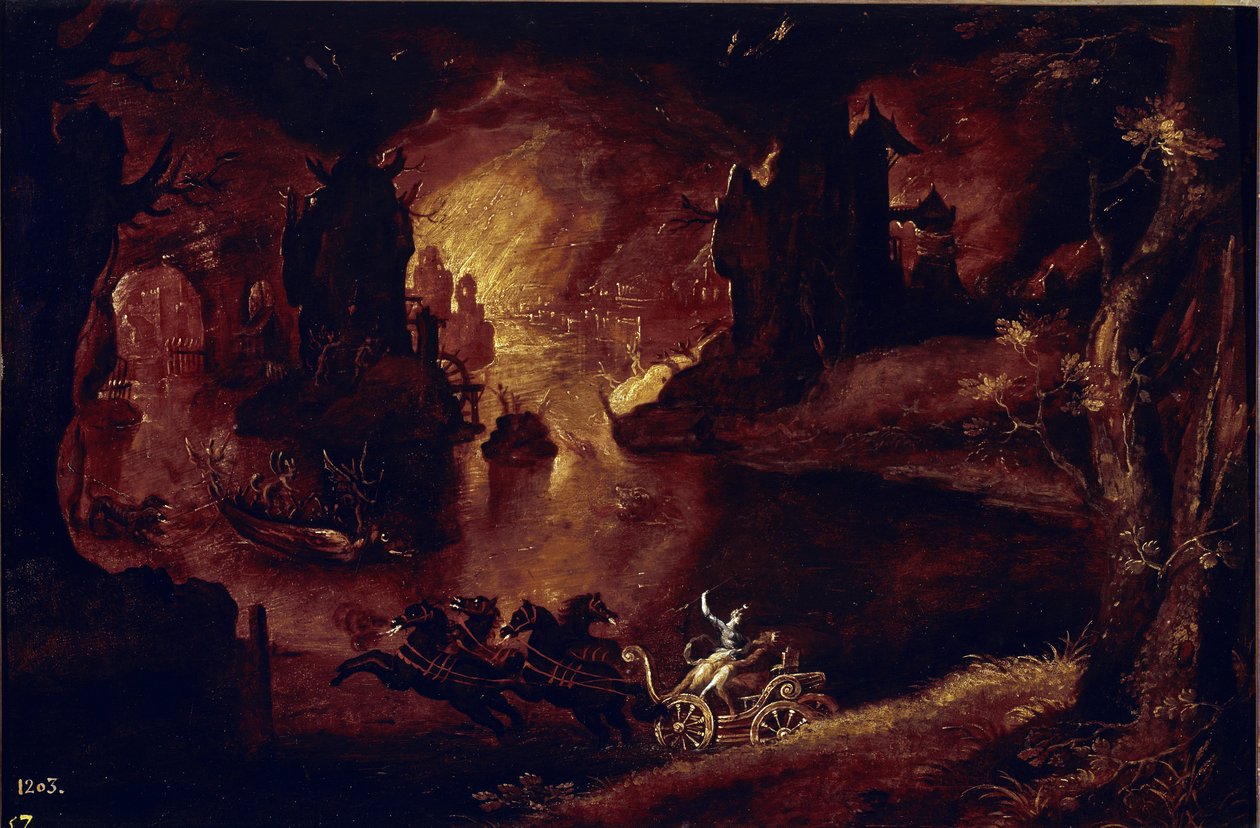 Avlägsnandet av Proserpin. (Målning av Pieter the Younger Brueghel