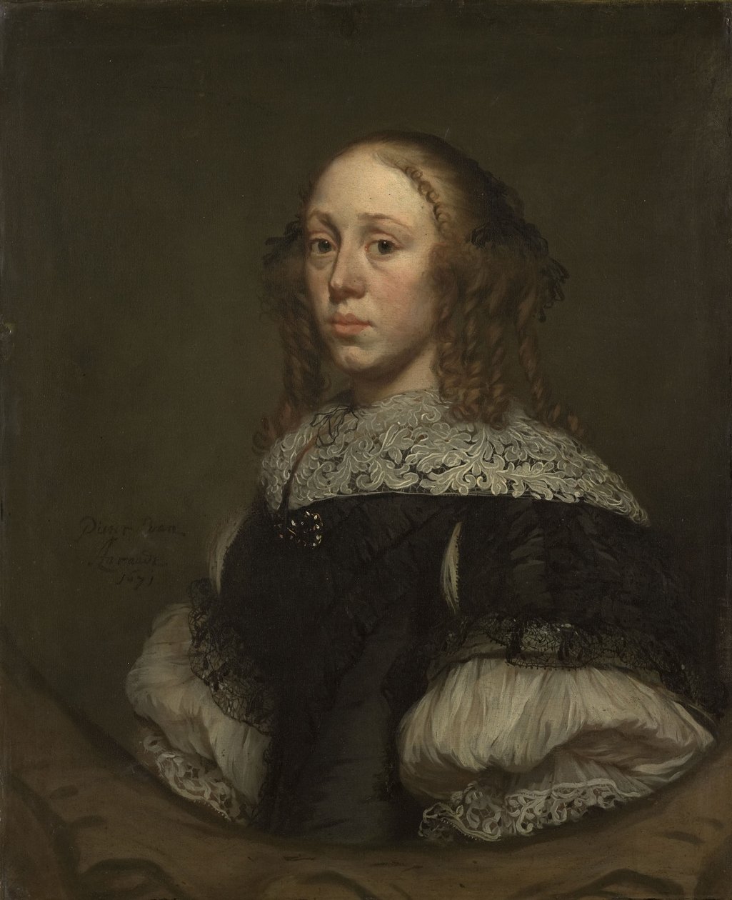 Porträtt av en kvinna av Pieter van Anraedt
