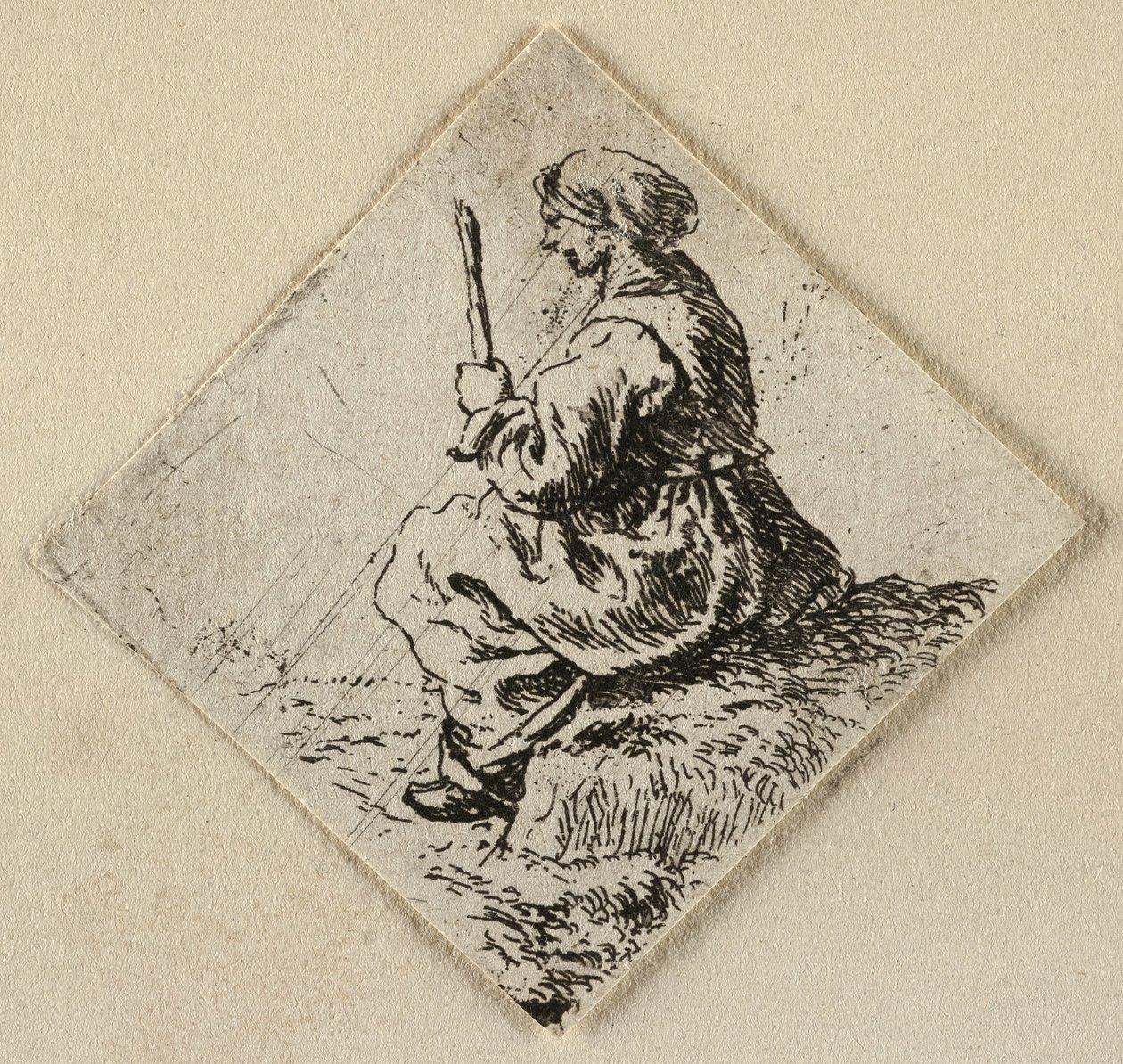 Sittande kvinna av Pieter van Laer