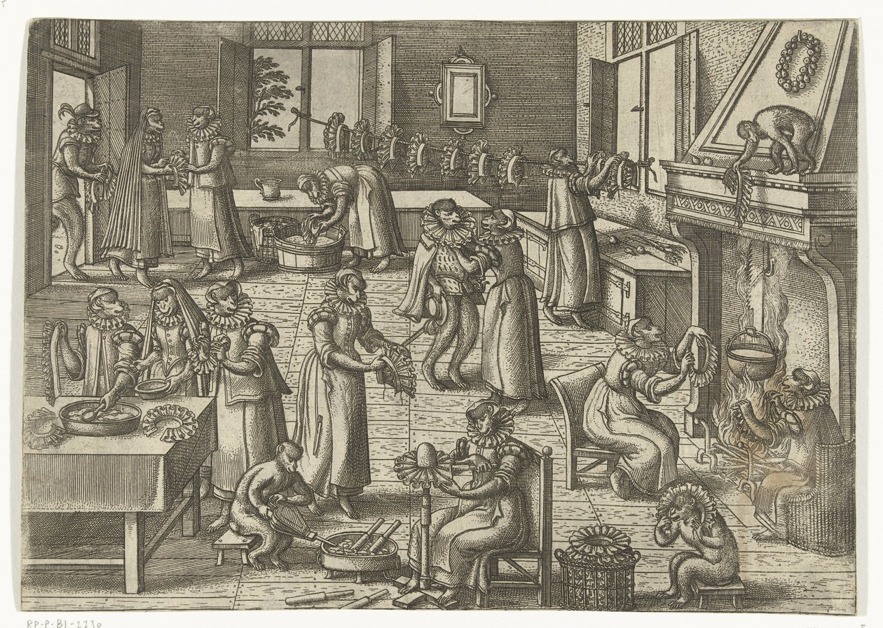 krage studio Apenspel (serietitel) av Pieter van der Borcht (I)