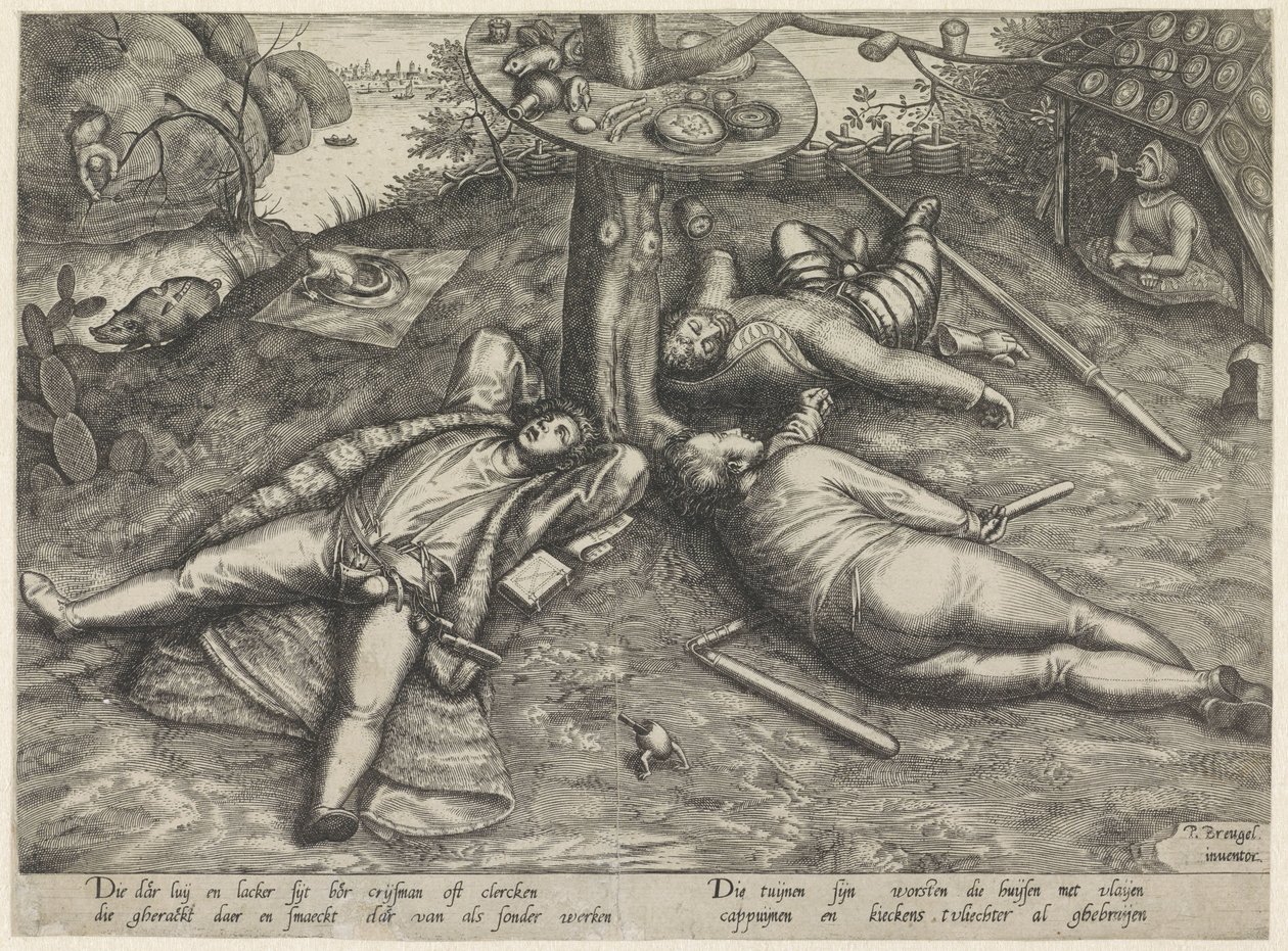sengångare av Pieter van der Heyden (attributed to)