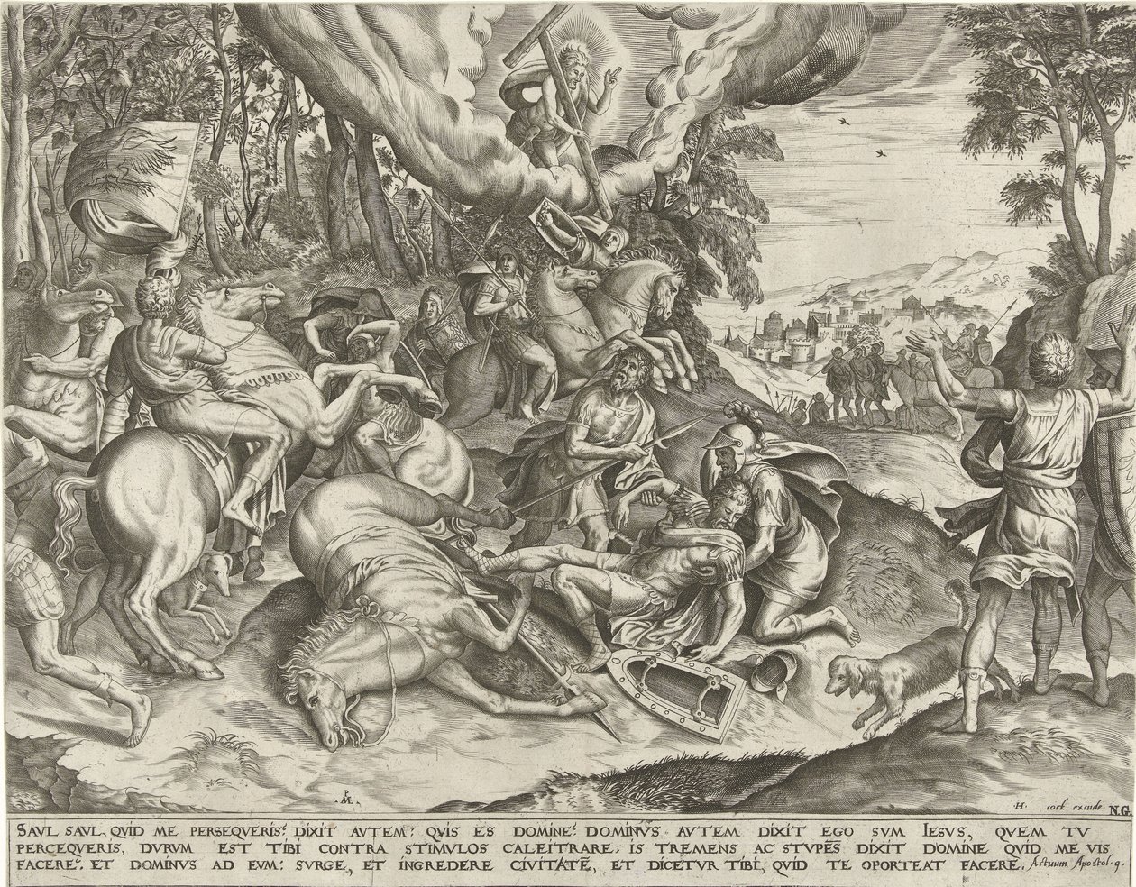 Paulus omvändelse av Pieter van der Heyden