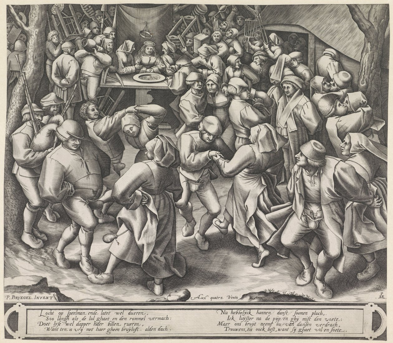 Dans på bondbröllop av Pieter van der Heyden