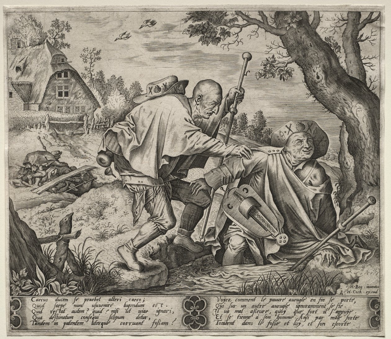Den blinda leder den blinda. av Pieter van der Heyden