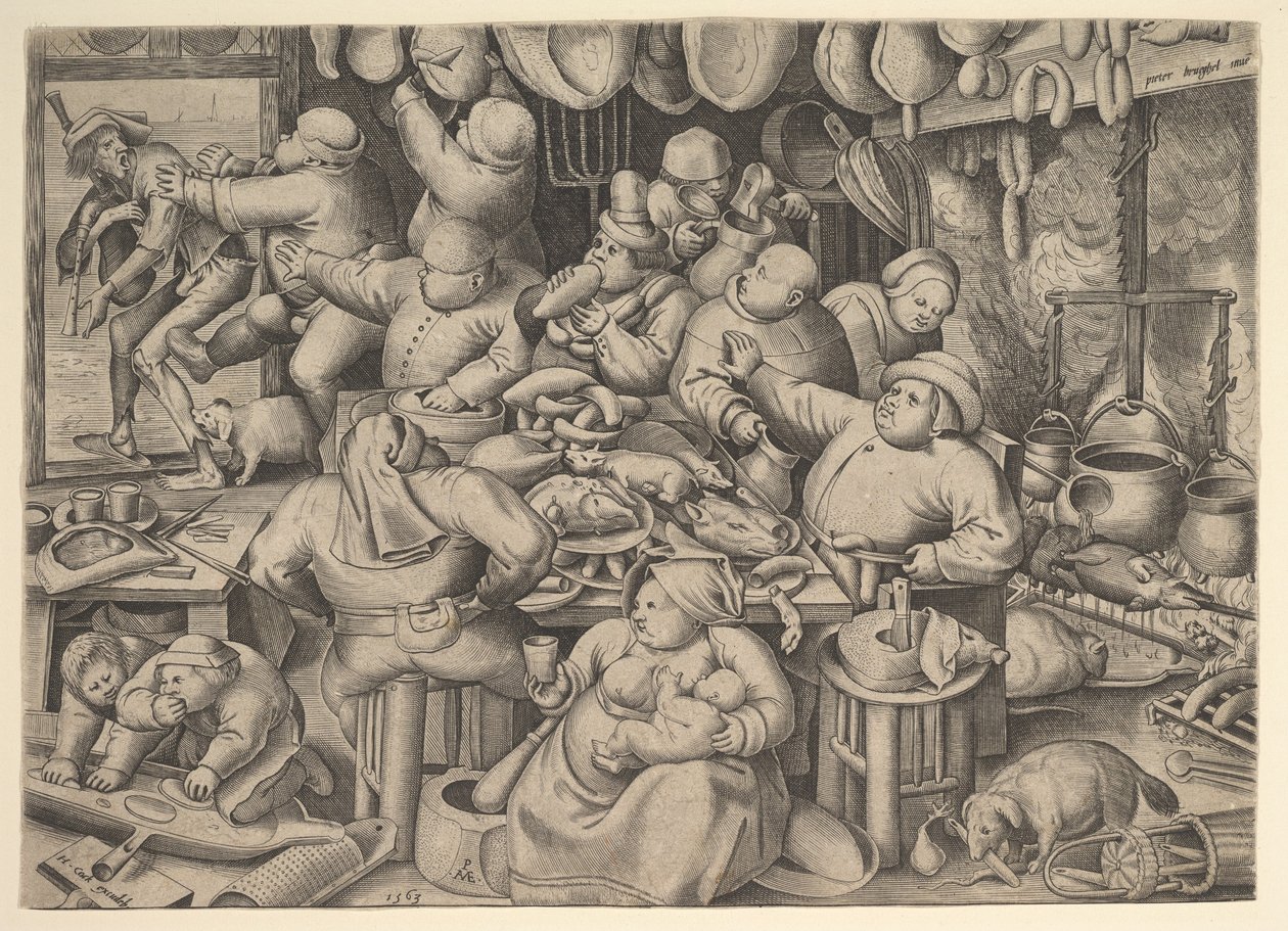 Det feta köket, 1563. av Pieter van der Heyden