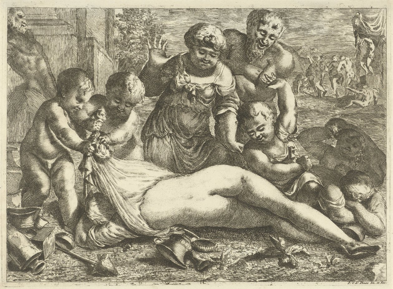 En berusad bacchante av Pieter van der Plas (II)