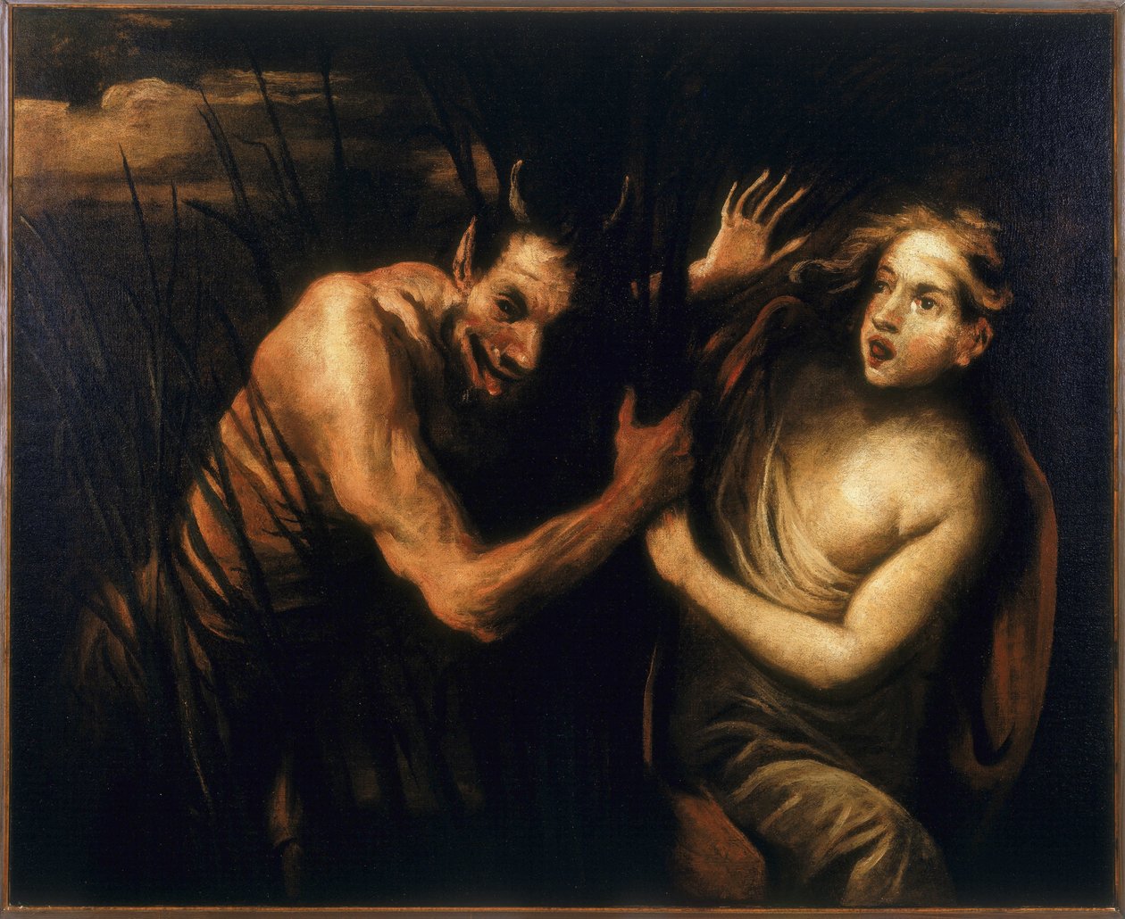 Pan och Syringa, c.1630-78 av Pietro della Vecchia
