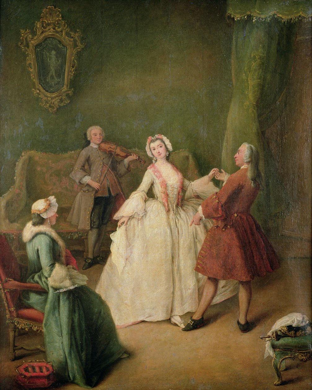 Danslektionen av Pietro Longhi