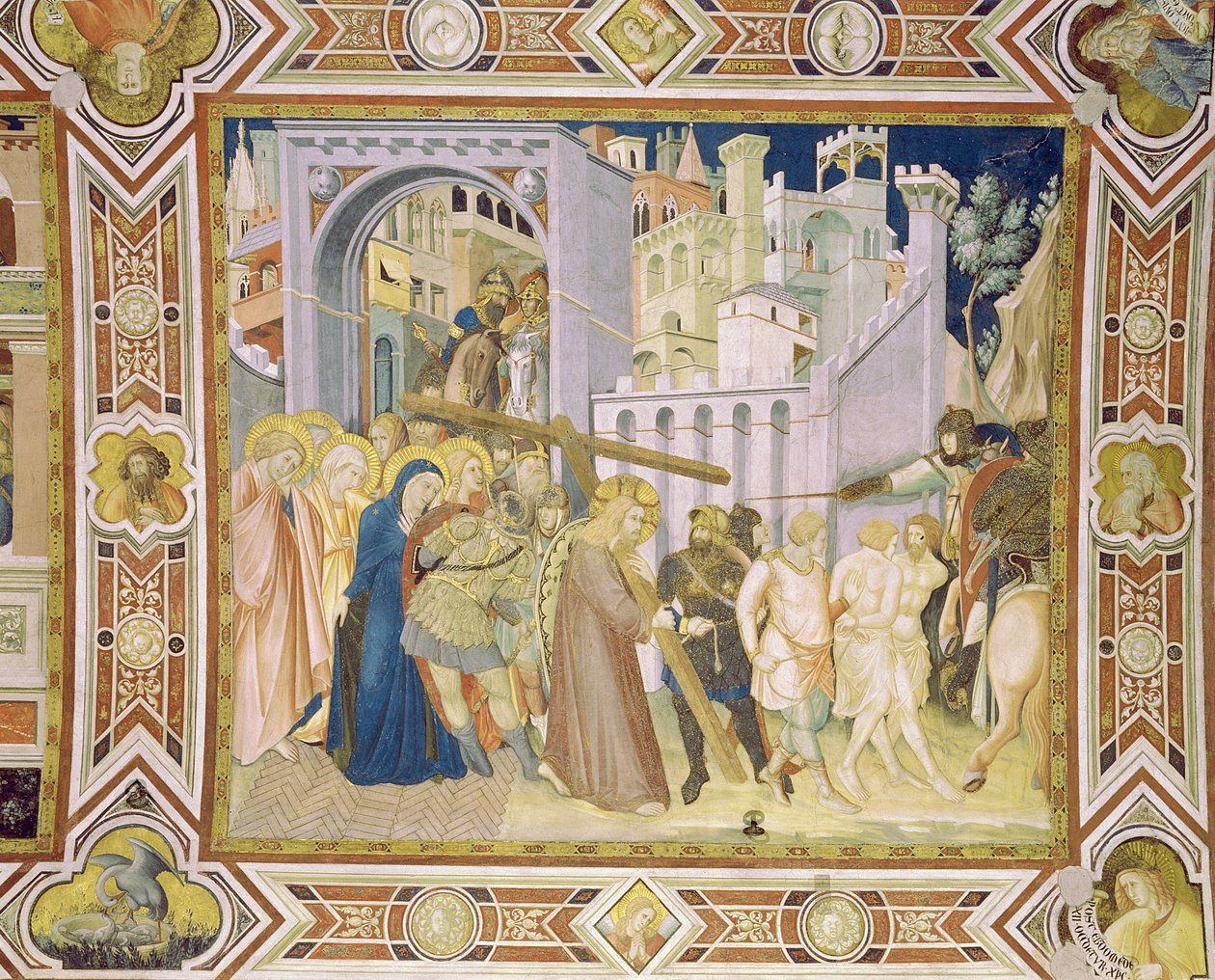 Vägen till Golgata, 1320 av Pietro Lorenzetti