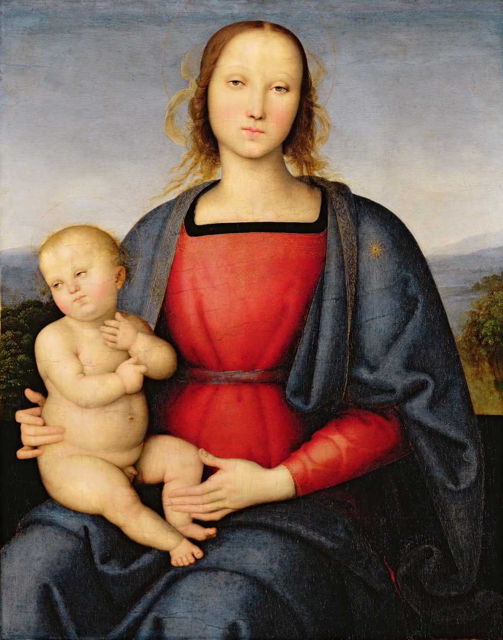 Madonna och barn, ca 1500 (tempera på panel) av Pietro Perugino