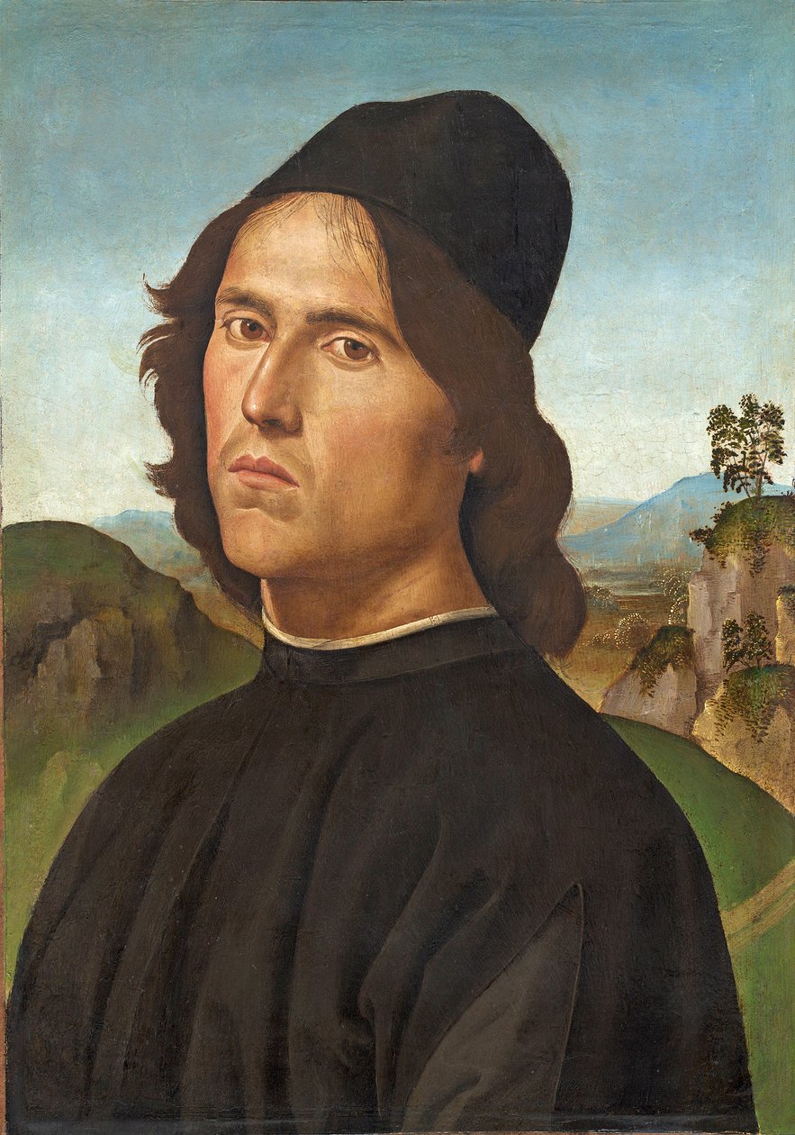 Porträtt av Lorenzo di Credi, 1488 av Pietro Perugino