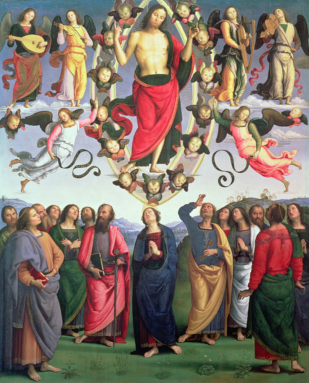 Kristi himmelsfärd, 1495-98 av Pietro Perugino