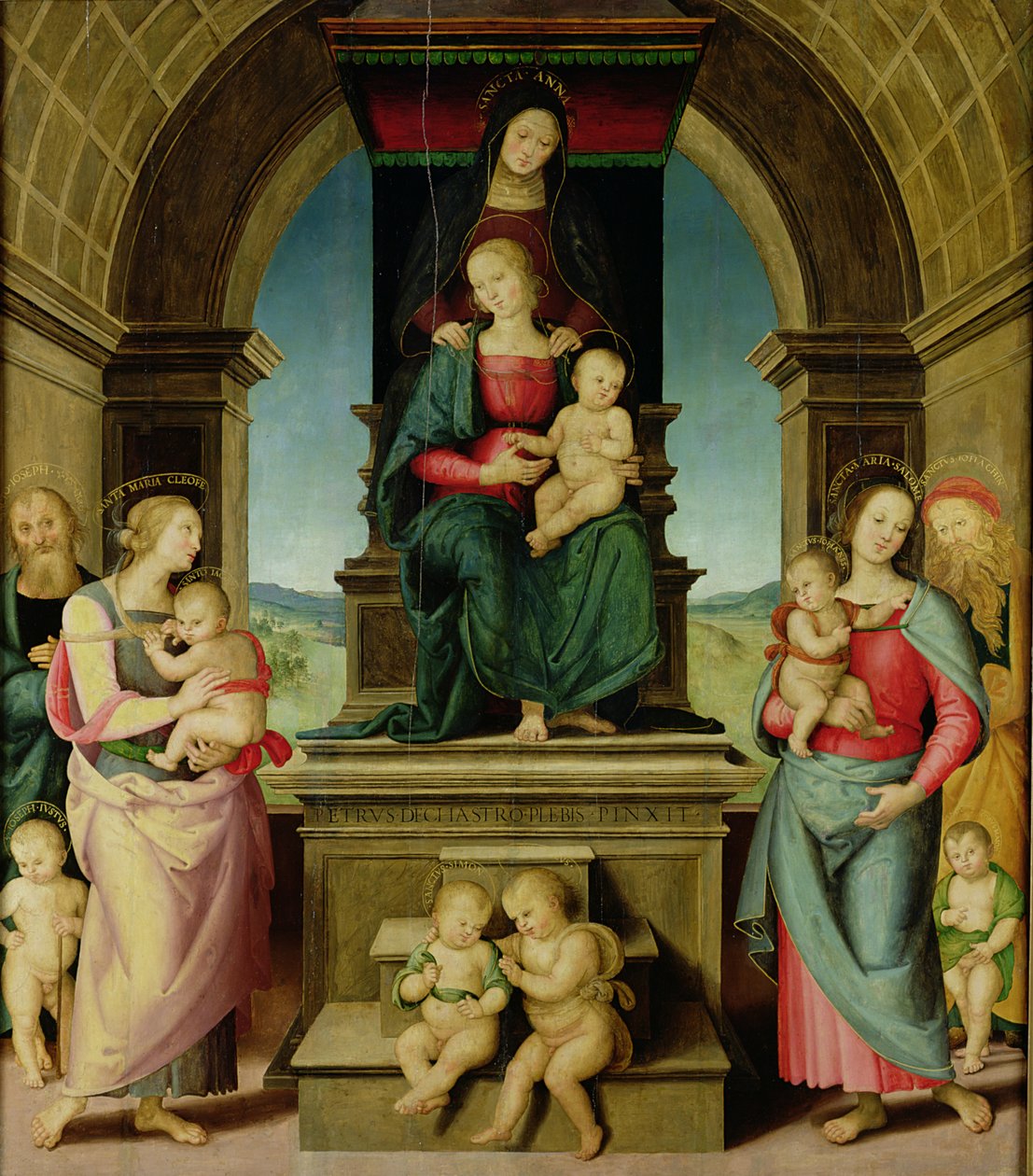 The Family of St. Anne, ca. 1507 swed av Pietro Perugino