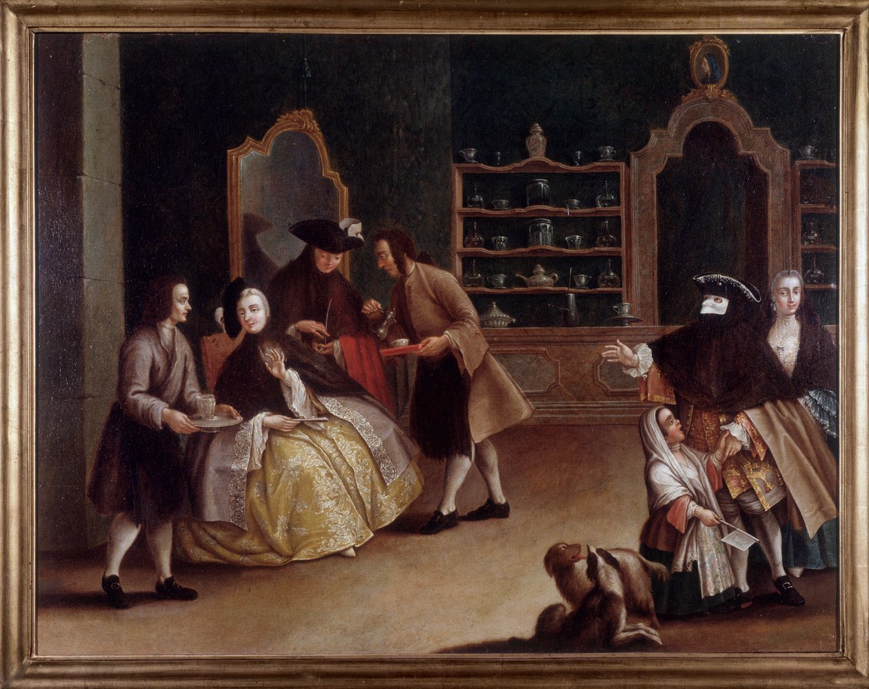 Kaféet (Målning av Pietro (after) Longhi