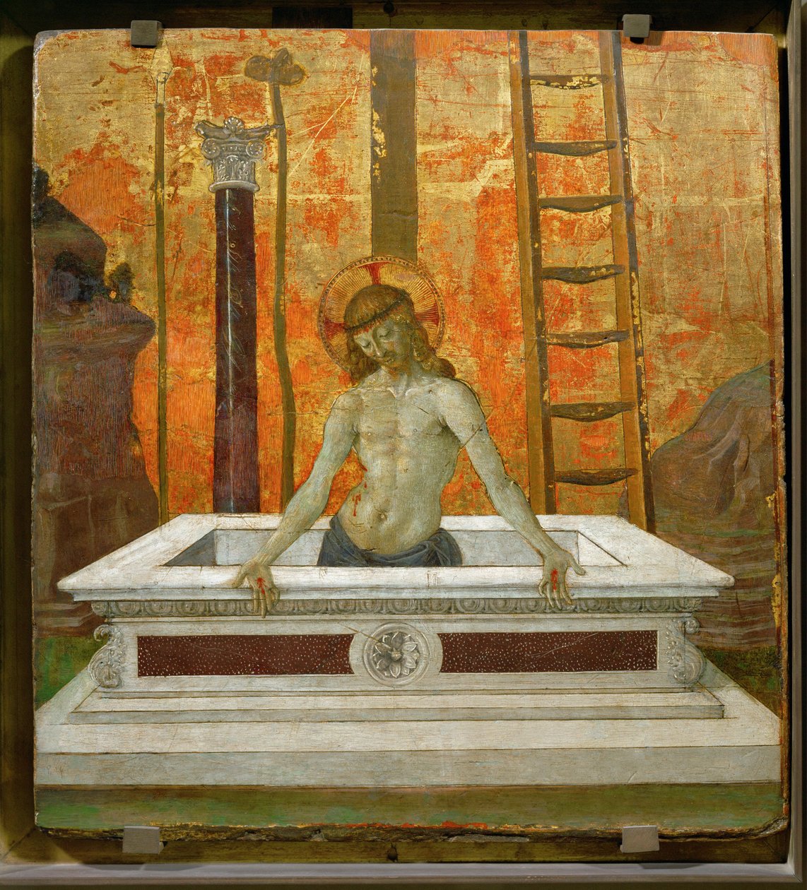 Kristus stiger upp ur graven ... av Pietro (studio of) Perugino