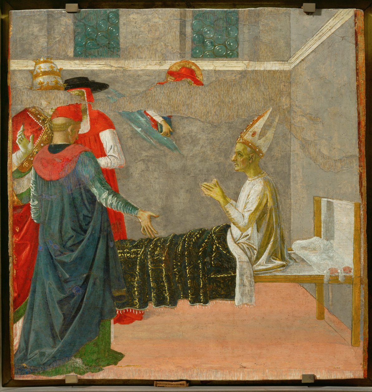 Sankt Jerome återupplivar kardinal Andrea... av Pietro (studio of) Perugino