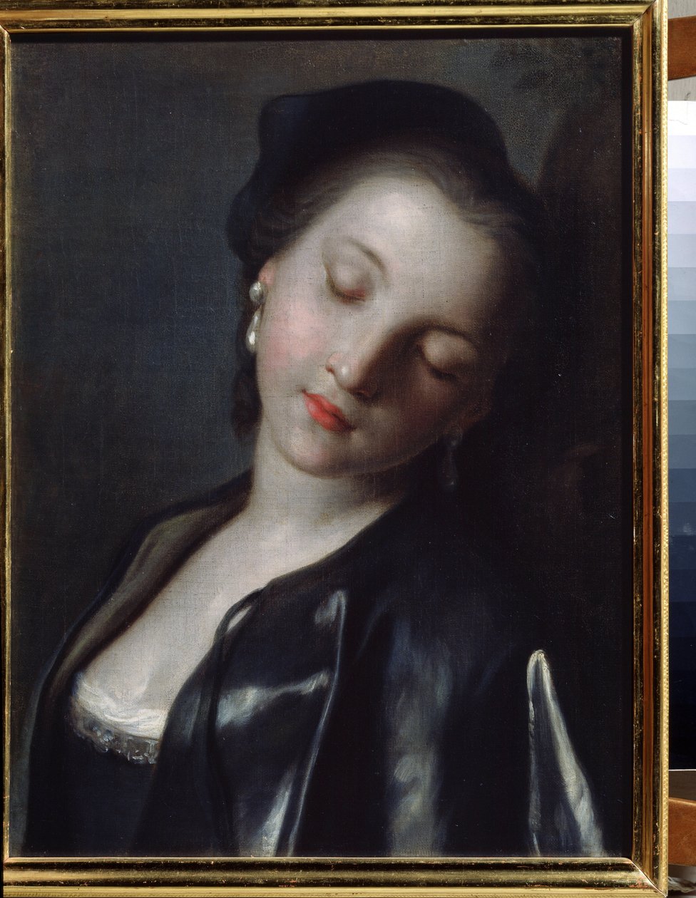 Sovande ung kvinna av Pietro Antonio Rotari