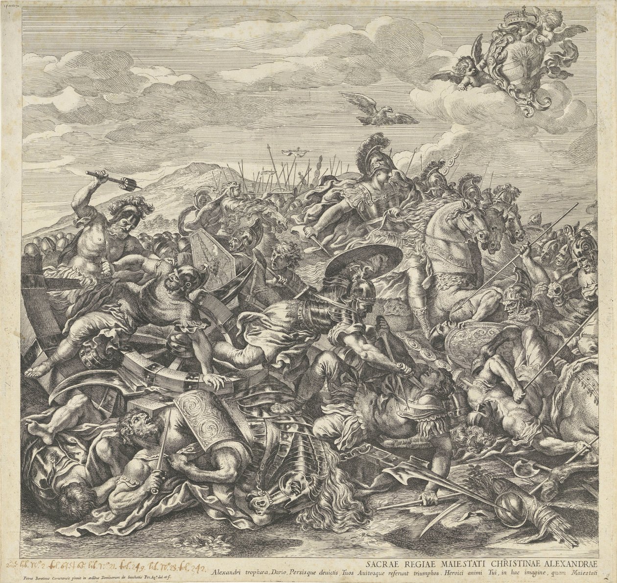 Slaget vid Arbella (vänster del) av Pietro Aquila