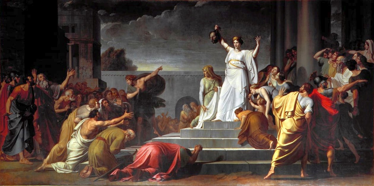Judith håller Holofernes huvud av Pietro Benvenuti