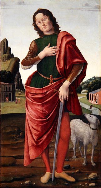 St. Julian the Hospitaller (olja på duk) av Pietro Donzelli