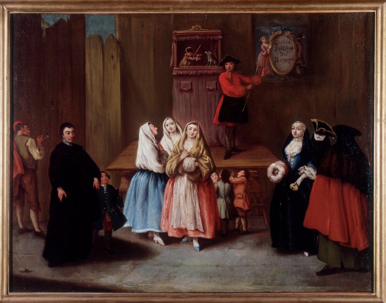 En dockteater i Venedig (Målning av Pietro Longhi