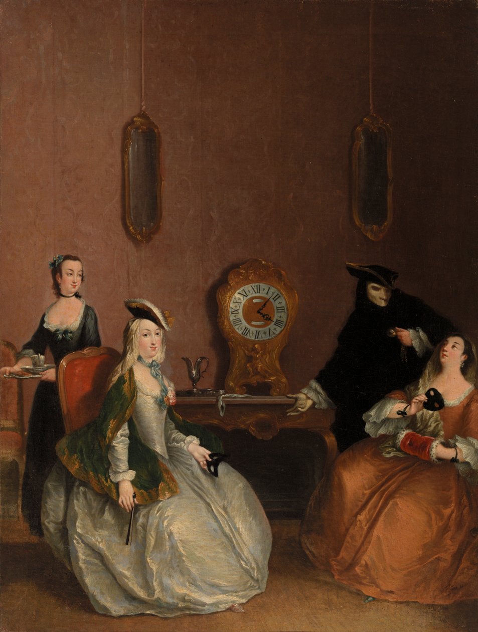 Interiör scen - Maskeradfest av Pietro Longhi