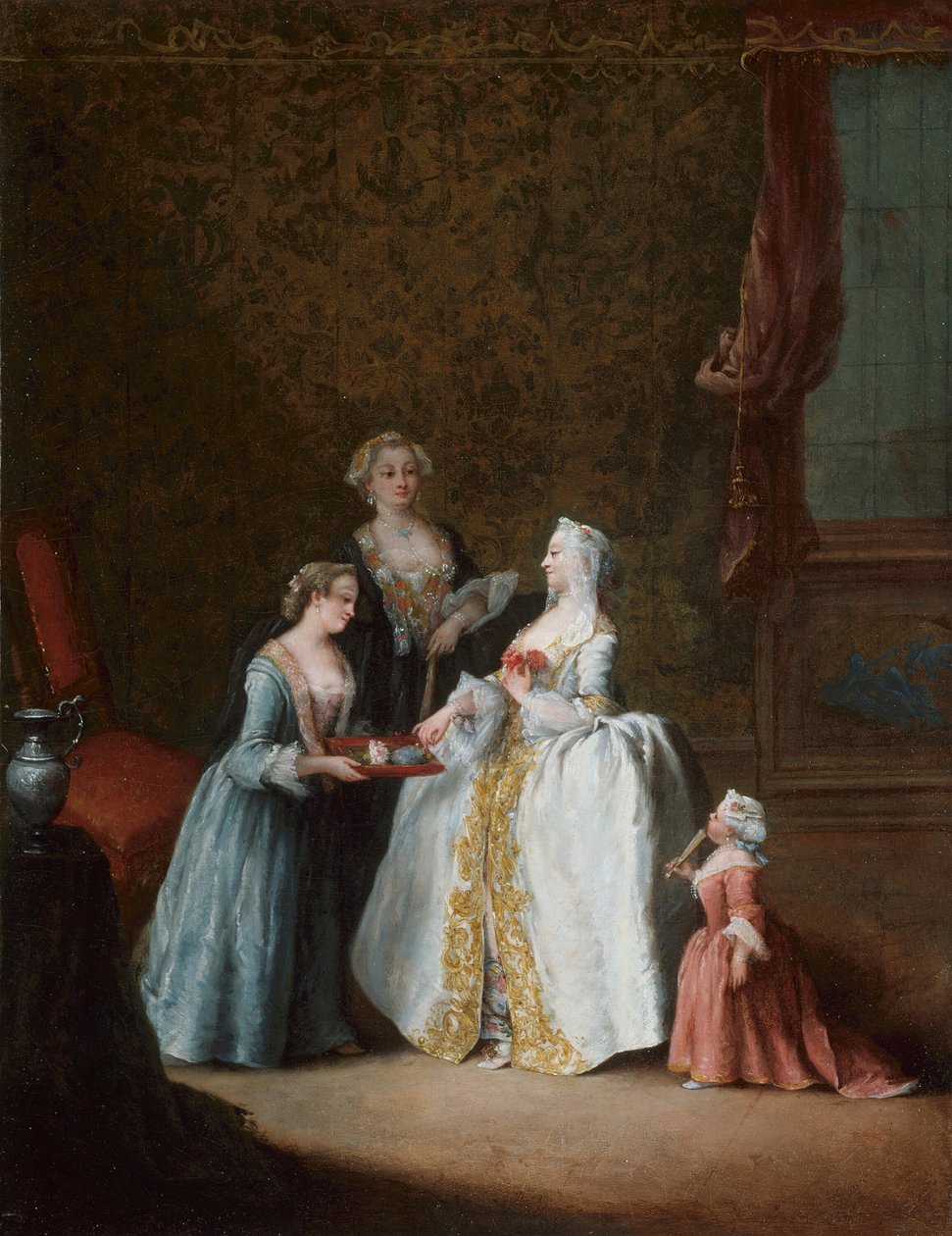 Lady at Her Toilette, sent 1740-tal. av Pietro Longhi
