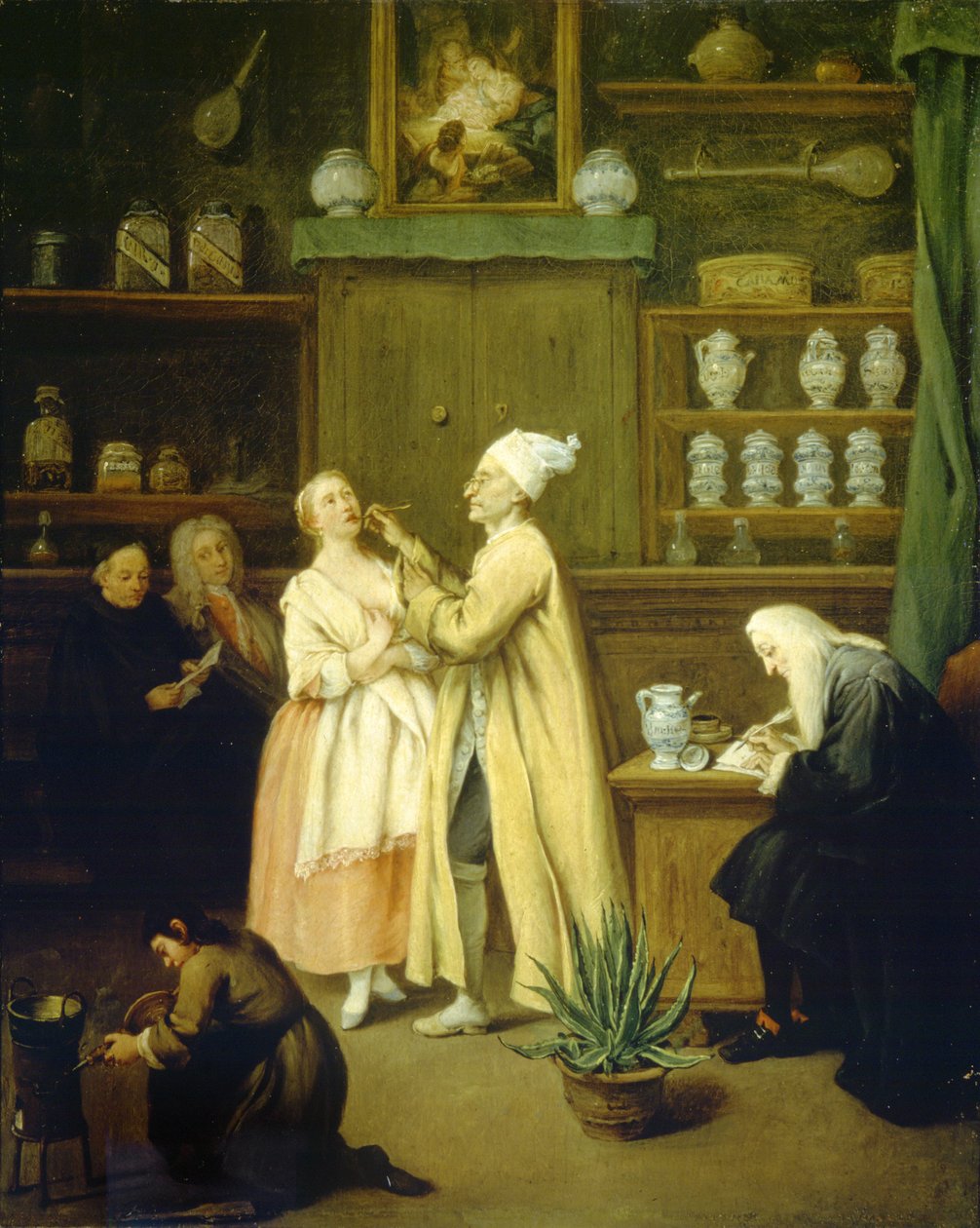 Apotekaren, ca 1752 (olja på duk) av Pietro Longhi