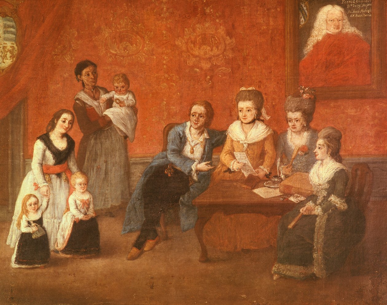 Familjen Michiel, ca 1780 (olja på duk) av Pietro Longhi