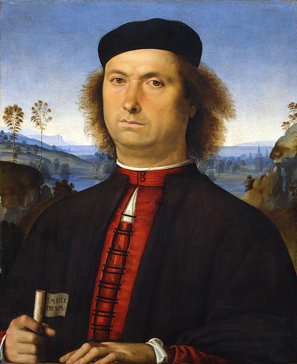 Porträtt av Francesco delle Opere, 1494 av Pietro Perugino