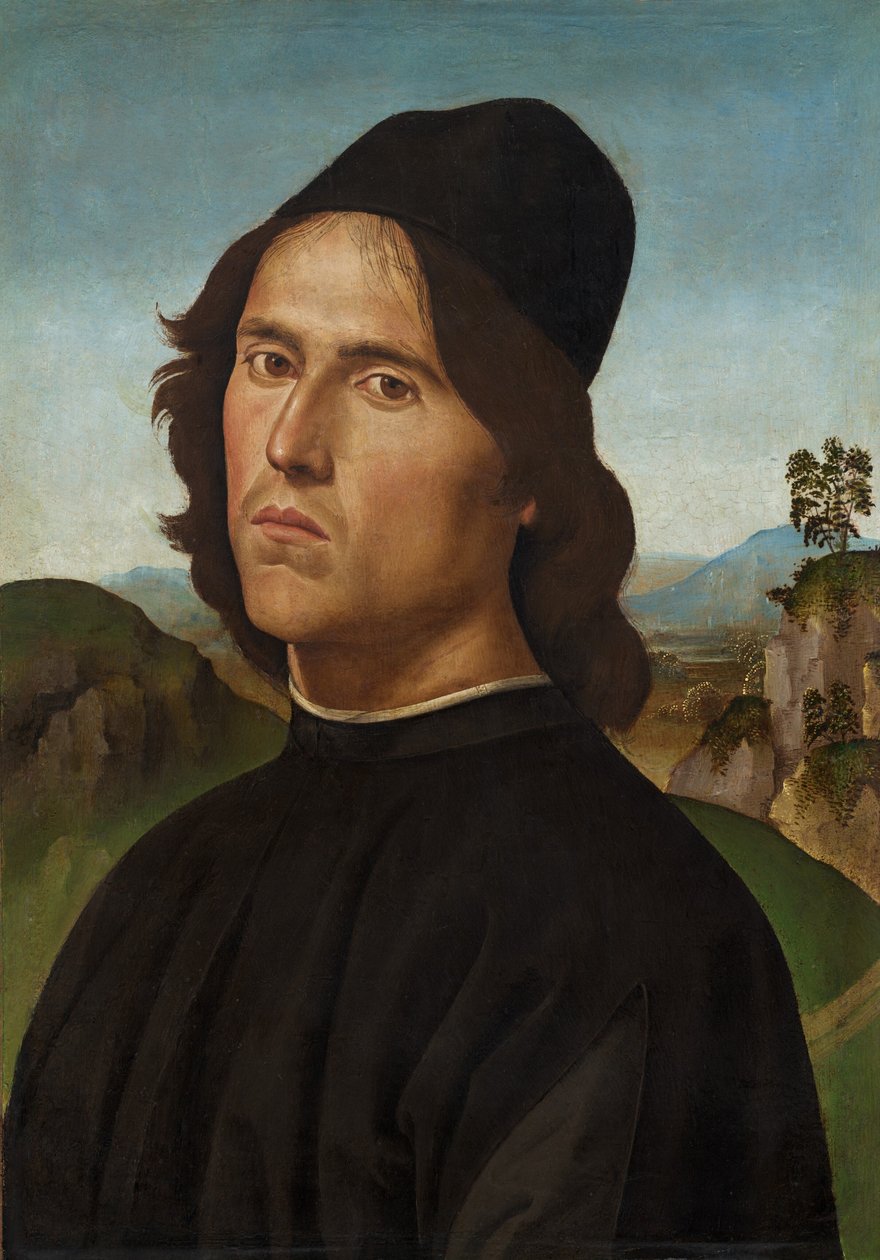 Porträtt av Lorenzo di Credi av Pietro Perugino