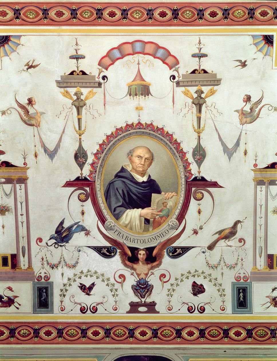 Porträtt av Fra Bartolomeo av Pietro Pezzati