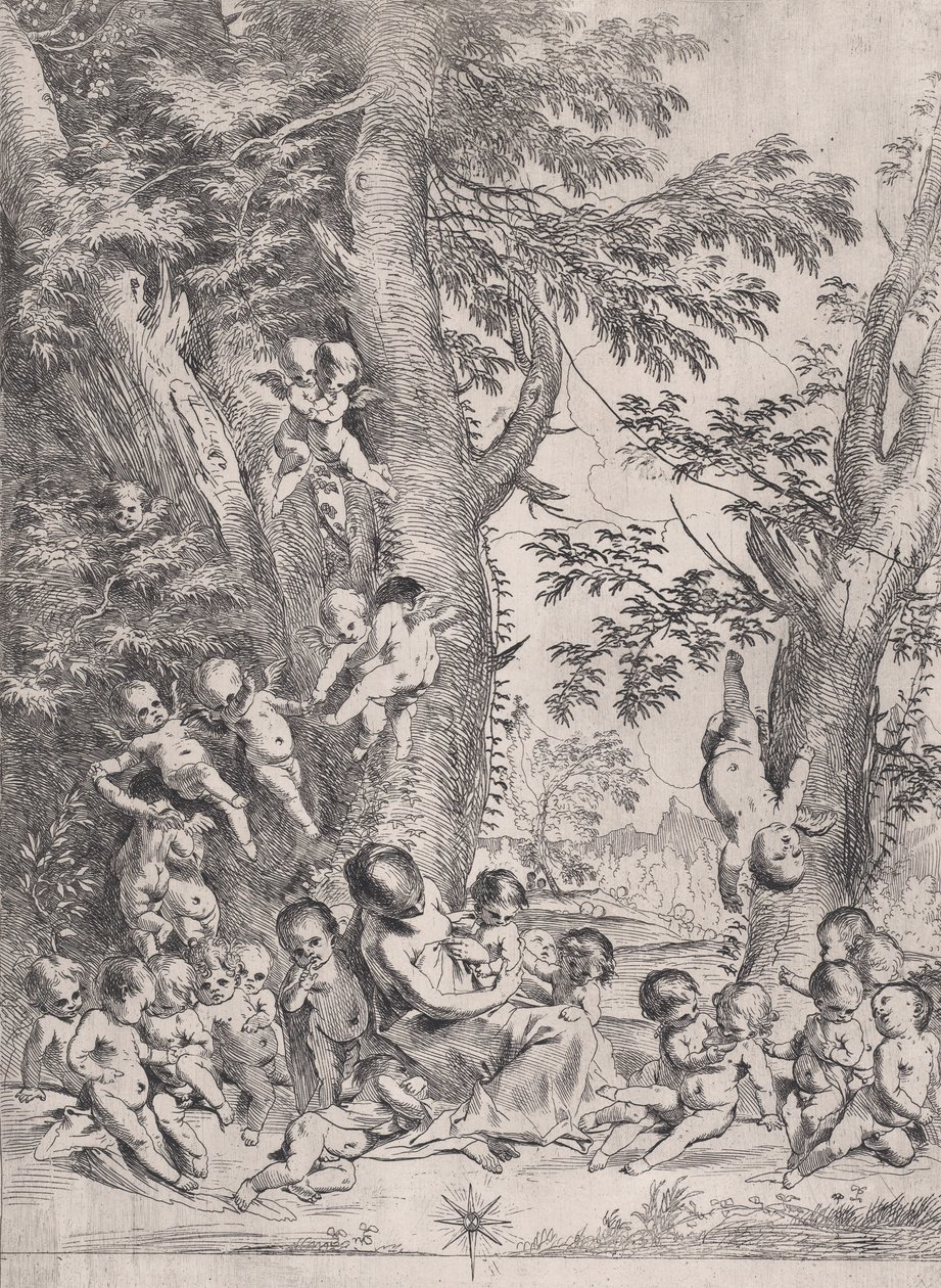 Kärlekens trädgård, ca.1631-37. av Pietro Testa
