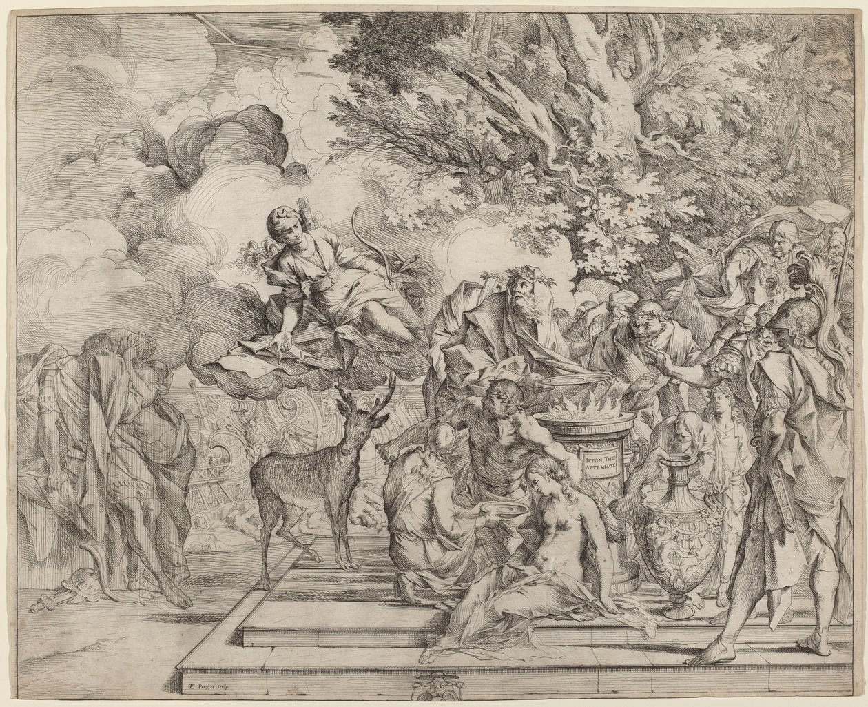 Offret av Iphigenia av Pietro Testa
