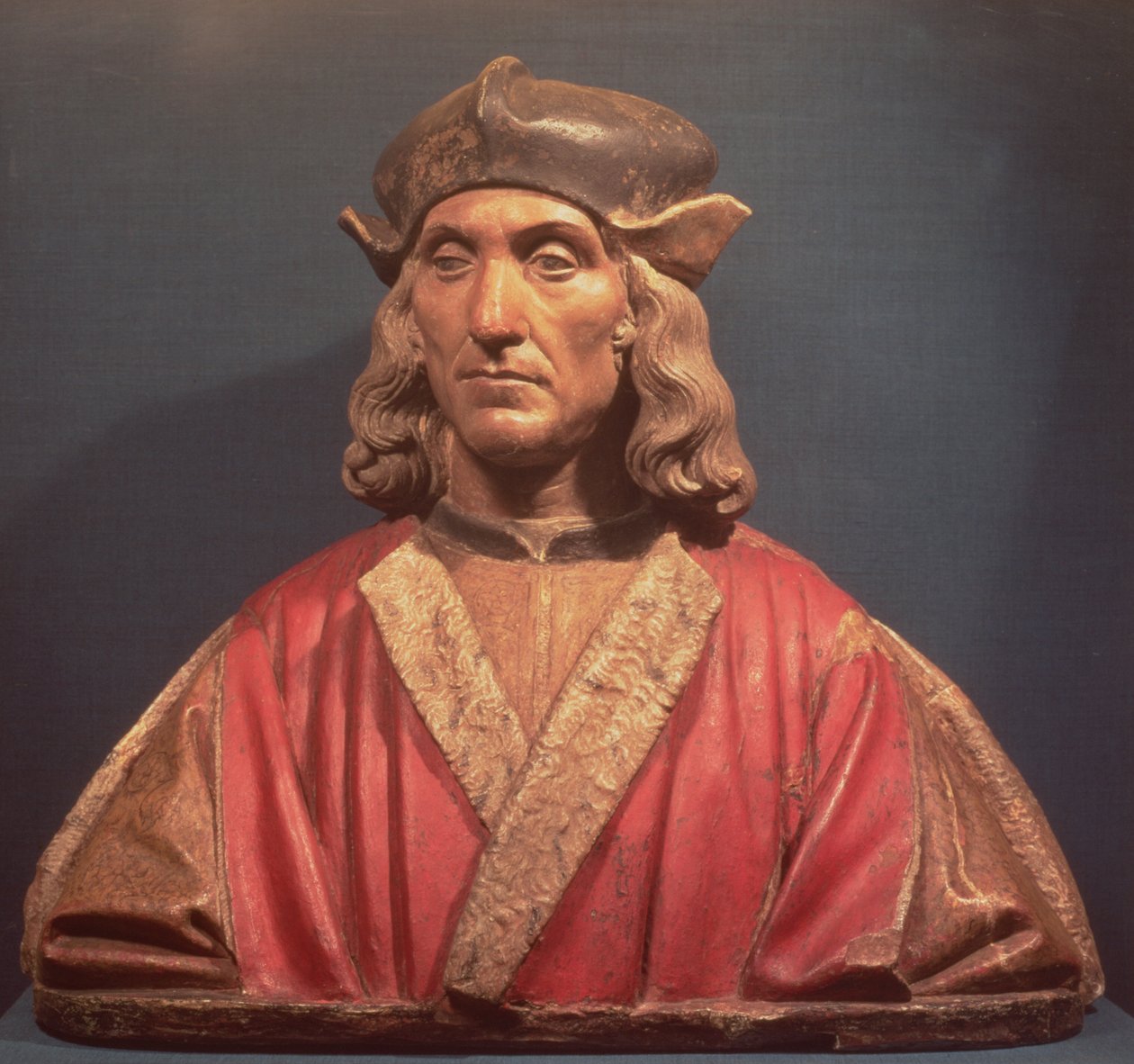 Henrik VII, 1509-11 (målad terrakotta) av Pietro Torrigiano