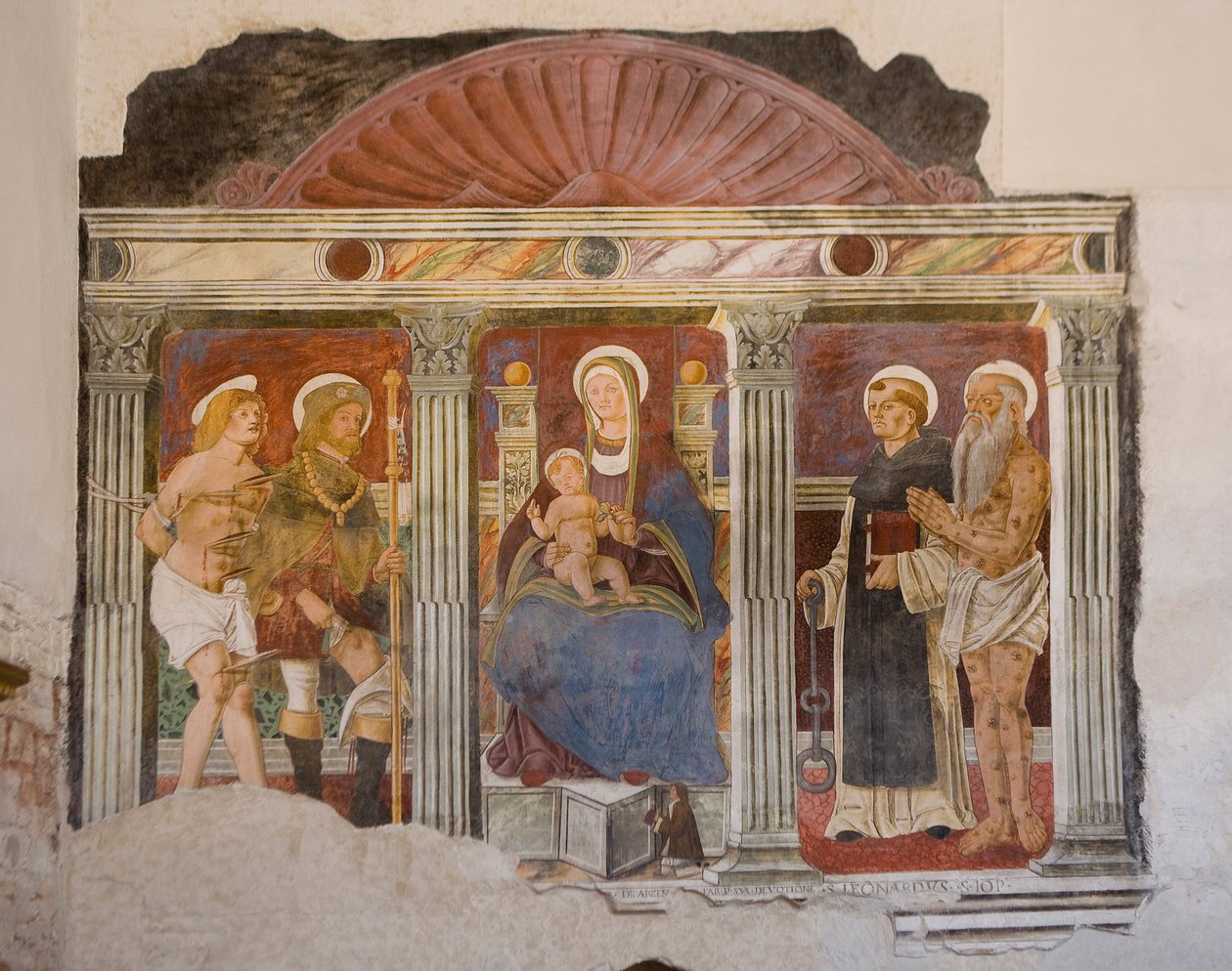 Fresk av Pietro da Vicenza