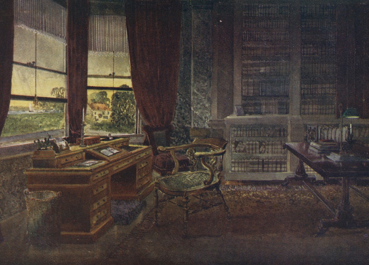 I Dickens land - Charles Dickens arbetsrum, Gadshill, ca 1904 av Pilford Fletcher Watson