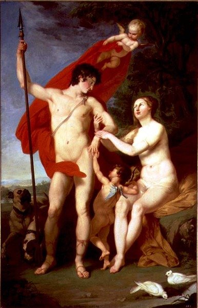 Venus och Adonis av Piotr Ivanovich Sokolov