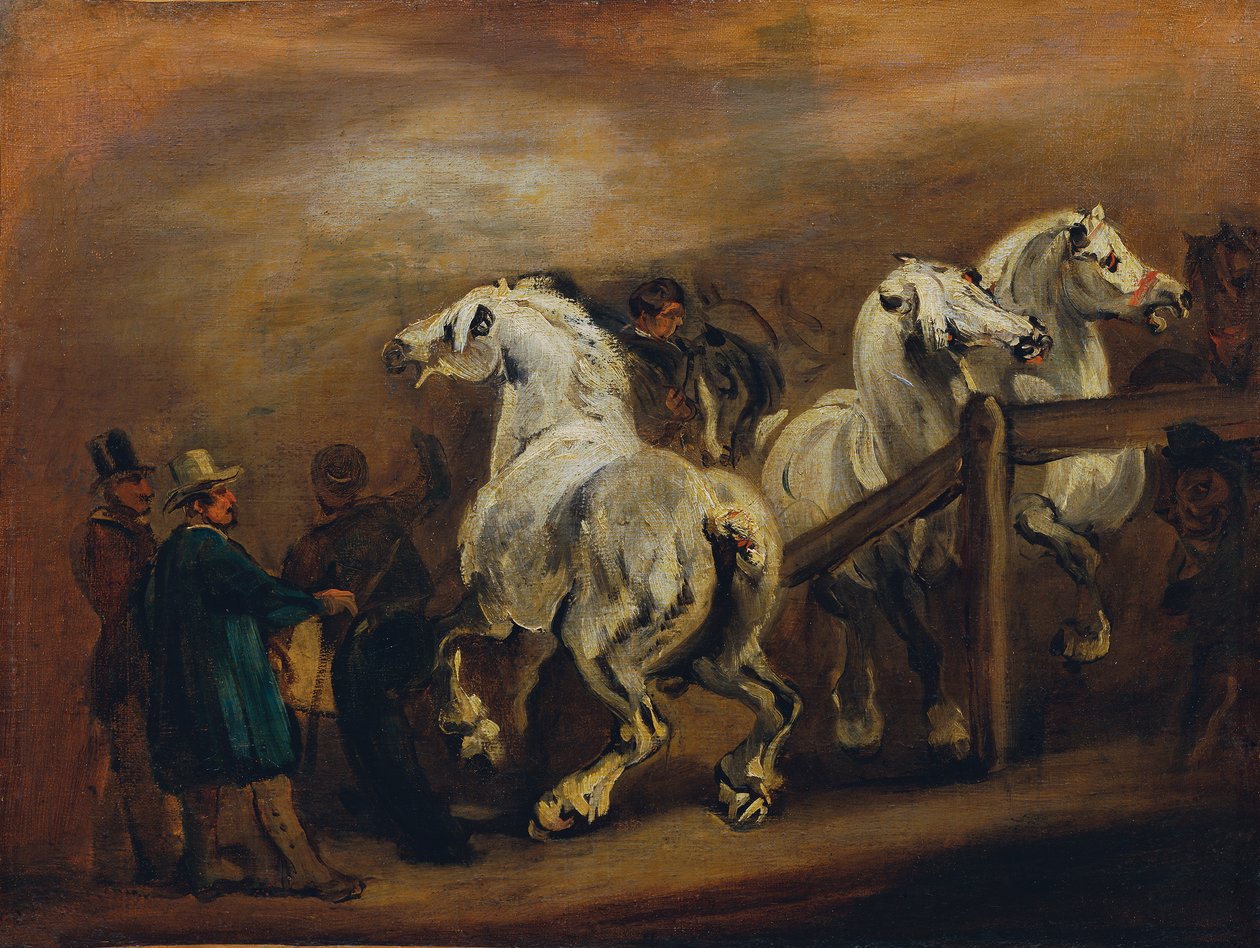 hästmarknad av Piotr von Michalowski