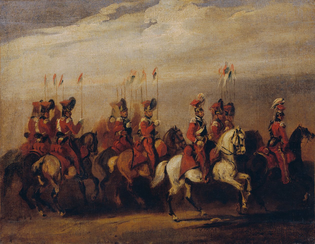 Röda Lancers av Piotr von Michalowski