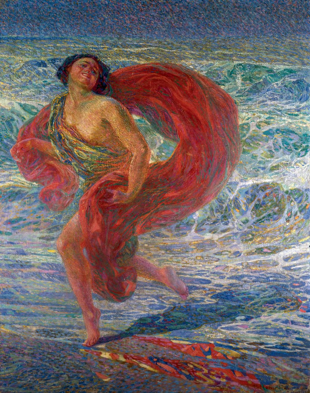 Isadora Duncan. Gioia tirrena, 1914. av Plinio Nomellini
