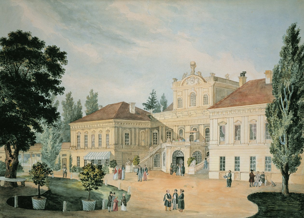 Pulawy Palace, 1842 (wc på papper) av Polish School