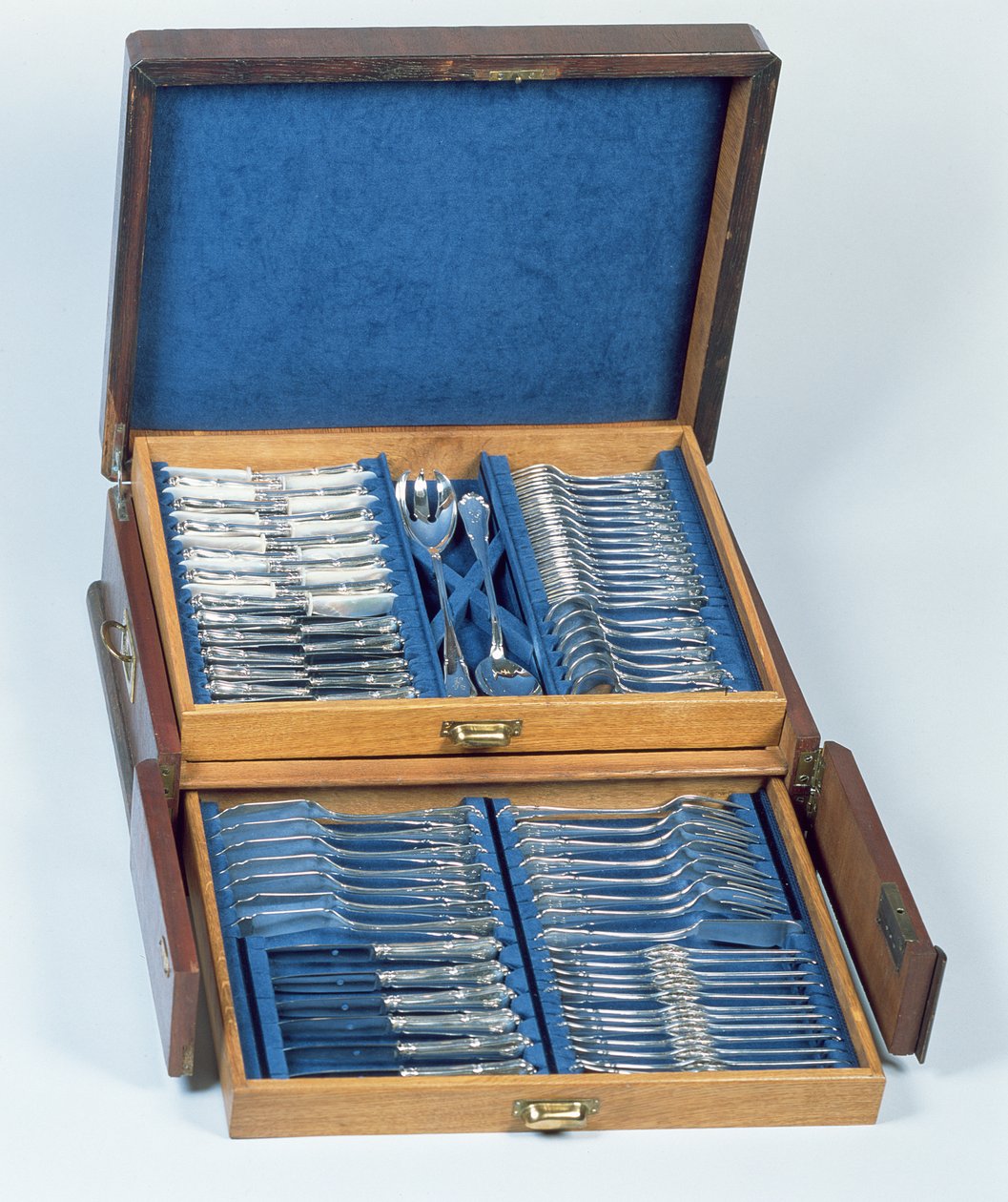 Set med skaldjursbestick (silver) av Polish School