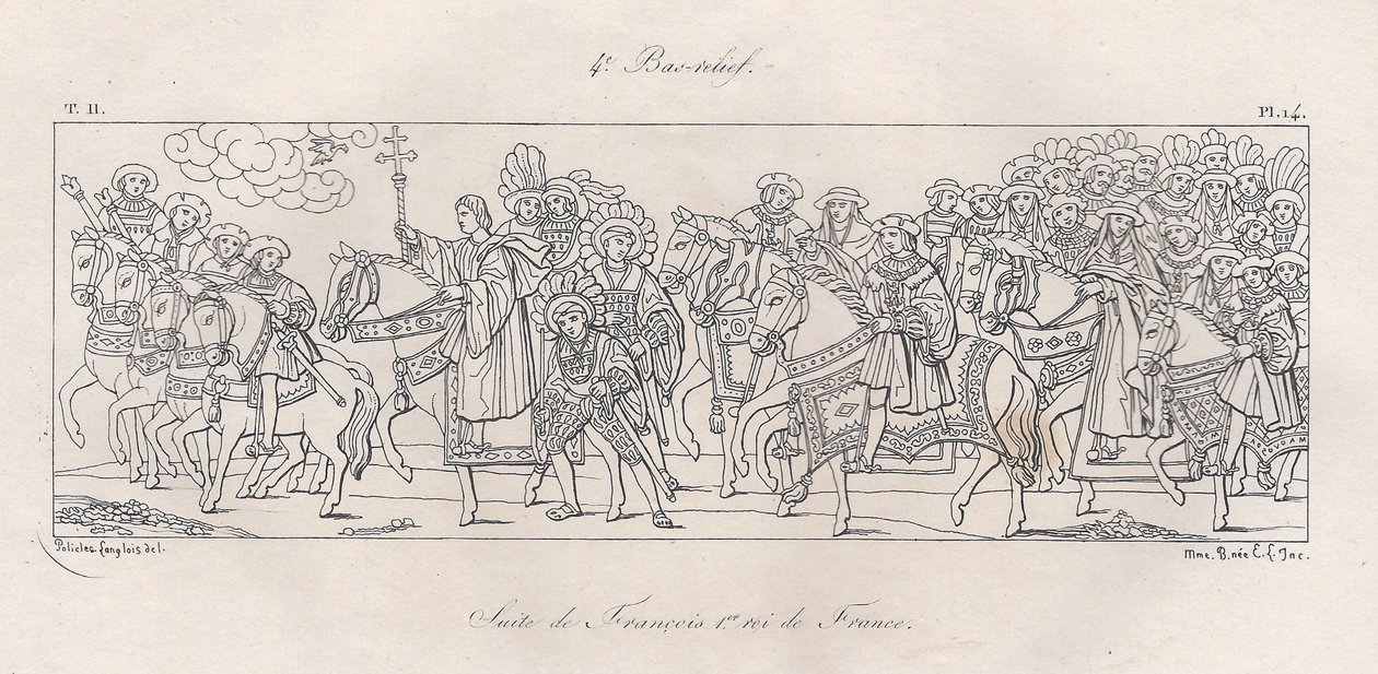 4: e basrelieff - svit av Frans I av Frankrike av Polyclès Langlois et Espérance Langlois