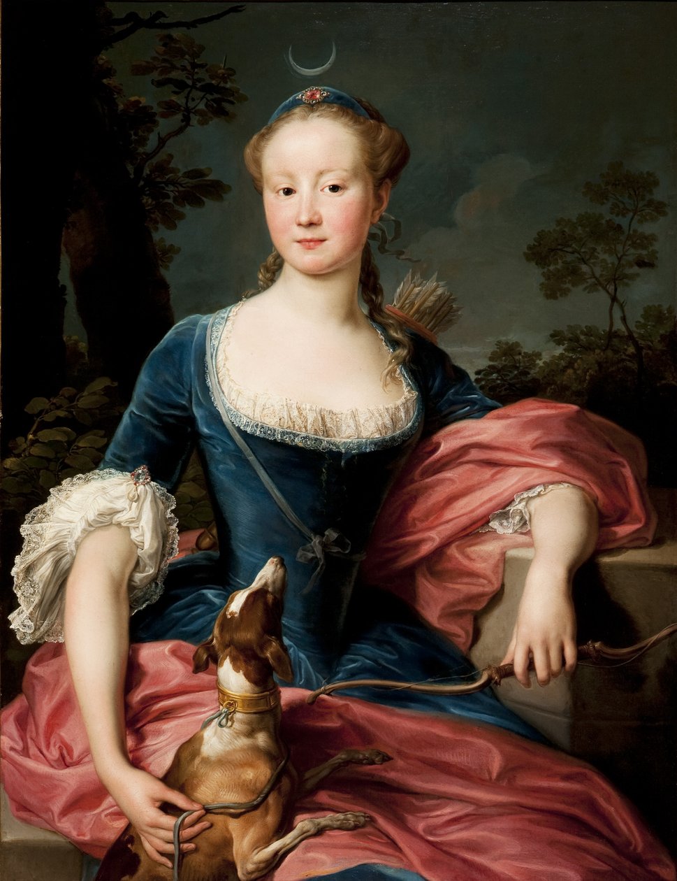 Portrait of a Lady as Diana the Huntress av Pompeo Batoni