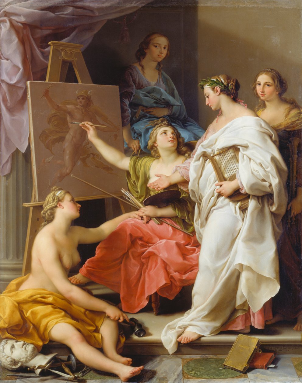 Allegori över konsten av Pompeo Girolamo Batoni