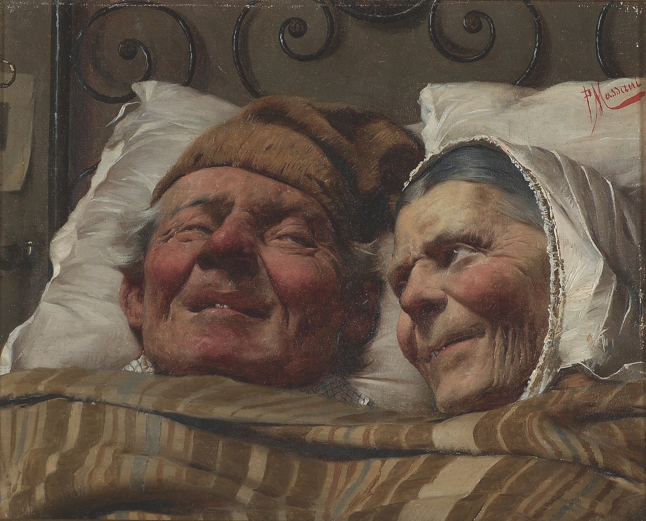 Guldbröllopet, ca 1890 (olja på duk) av Pompeo Massani